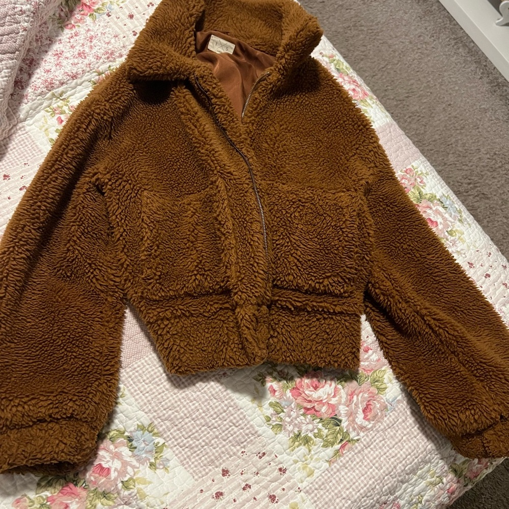 Warm Brown Sherpa Jacket